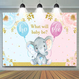 Allenjoy What Will Baby Be Baby Elephent Baby Shower Backdrop