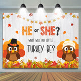 Allenjoy What Will Little Turkey Be Leaves Party Backdrop For Baby Shower