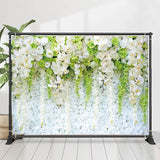 Allenjoy White Green Flowers Wall Romantic Wedding Backdrop