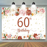 Allenjoy White Pink Flowering Shrubs 60Th Birthday Backdrop