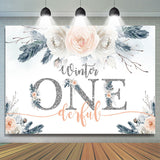 Allenjoy Winert Onederful Sliver Glitter 1St Birthday Backdrop