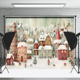 Allenjoy Winter Christmas Town Photography Backdrop Kids