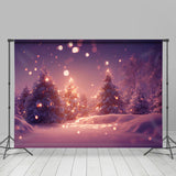 Allenjoy Winter Shining Spark Bokeh Trees Christmas Backdrop