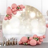 Allenjoy Winter Snowflake Glitter Light Bokeh Round Backdrop