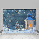 Allenjoy Winter Wood Snowman Star Photo Christmas Backdrop