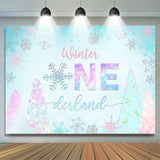 Allenjoy Wonderland Snowflake Bokeh Photo Backdrop Winter