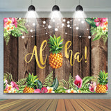 Allenjoy Wooden Tropical Hawaiian Summer Photography Backdrop