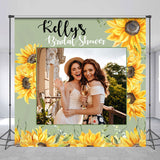 Allenjoy Yellow Sunflower Custom Photo Bridal Shower Backdrop