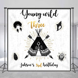 Allenjoy Young Wild Three Indian Custom Birthday Backdrop