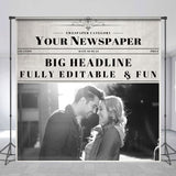 Allenjoy Your Newspaper Personalized Photo Wedding Backdrop