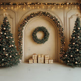 Allenjoy Arched Christmas Wall Photography Backdrop Gbsx-01108