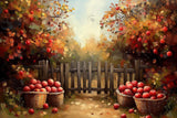 Allenjoy Autumn Apple Orchard Photography Backdrop Gbsx-01207