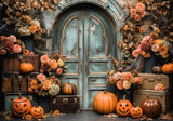 Allenjoy Autumn Arched Door Floral Photography Backdrop Gbsx-00550