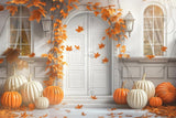 Allenjoy Autumn Arched White Door Photography Backdrop GBSX-00110