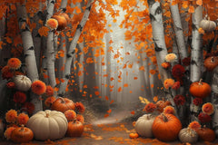 Allenjoy Autumn Birch Forest Path Photography Backdrop Gbsx-00774