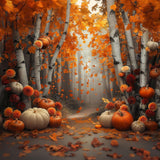 Allenjoy Autumn Birch Forest Path Photography Backdrop Gbsx-00775