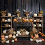 Allenjoy Autumn Boho Fireplace  Photography Backdrop GBSX-00131