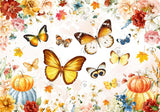 Allenjoy Autumn Butterfly Floral Photography Backdrop GBSX-00126