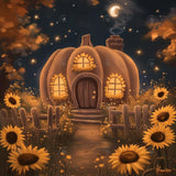 Allenjoy Autumn Divine Pumpkin Hollow Cottage Photography Backdrop Gbsx-01164