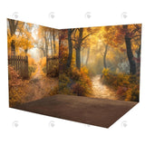 Allenjoy Autumn Dreamy Evening Path Room Set Backdrop Gbsx-00107&Gbsx-00109&Gbsx-99762