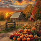 Allenjoy Autumn Farm Landscape Photography Backdrop Gbsx-00812