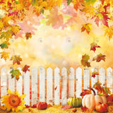 Allenjoy Autumn Fence Photography Backdrop Gbsx-00605