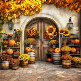 Allenjoy Autumn Flower Shop Photography Backdrop Gbsx-00800