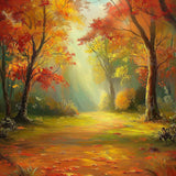 Allenjoy Autumn Forest Painting Photography Backdrop Gbsx-01179