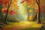 Allenjoy Autumn Forest Painting Photography Backdrop Gbsx-01179