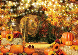 Allenjoy Autumn Forest Pumpkin Photography Backdrop Gbsx-00590