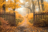 Allenjoy Autumn Forest Trail Photography Backdrop GBSX-00107