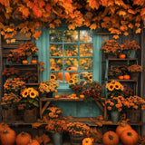 Allenjoy Autumn Greenhouse Window Photography Backdrop Gbsx-00653