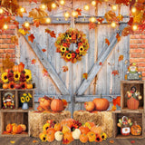 Allenjoy Autumn Harvest Barn Photography Backdrop GBSX-00125