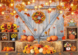 Allenjoy Autumn Harvest Barn Photography Backdrop GBSX-00125