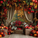 Allenjoy Autumn Harvest Garden Apples  Photography Backdrop Gbsx-01132