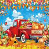 Allenjoy Autumn Harvest Truck Photography Backdrop GBSX-00181