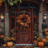 Allenjoy Autumn House Door Photography Backdrop Gbsx-00882