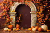 Allenjoy Autumn Leaves Arch Photography Backdrop GBSX-00133