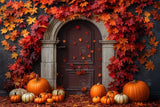 Allenjoy Autumn Leaves Arch Photography Backdrop GBSX-00134