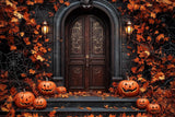 Allenjoy Autumn Leaves Door Way Photography Backdrop Gbsx-01034