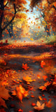 Allenjoy Autumn Maple Forest Fallen Leaves Photography Backdrop Gbsx-00782
