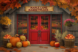 Allenjoy Autumn Maple Lane Marketplace Photography Backdrop Gbsx-00700