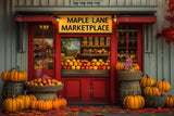 Allenjoy Autumn Maple Lane Marketplace Photography Backdrop Gbsx-00701