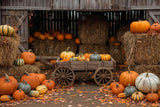 Autumn Pumpkin Barn Photography Backdrop GBSX-99610