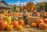 Allenjoy Autumn Pumpkin Patch Farm Photography Backdrop Gbsx-00921