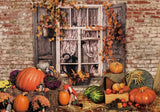 Allenjoy Autumn Pumpkin Window Photography Backdrop Gbsx-00686