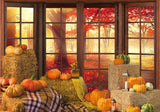 Allenjoy Autumn Pumpkins Window Photography Backdrop GBSX-00170