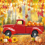 Autumn Red Truck Photography Backdrop GBSX-99614