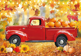 Autumn Red Truck Photography Backdrop GBSX-99614