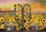 Autumn Sunflower Field Photography Backdrop GBSX-99615